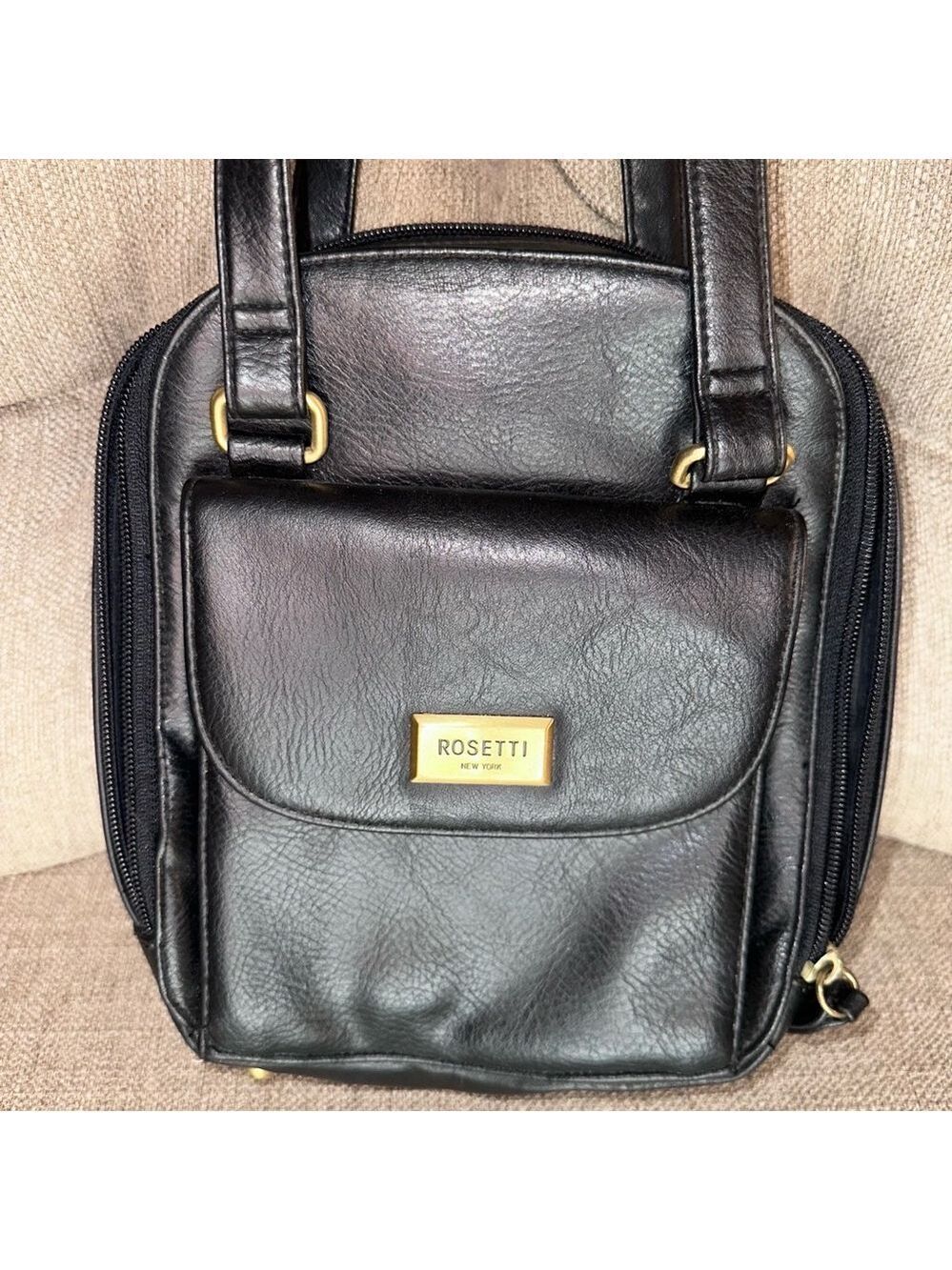 EUC Women’s Rosetti Faux Leather Double Handle Shoulder Strap Handbag Purse